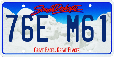 SD license plate 76EM61