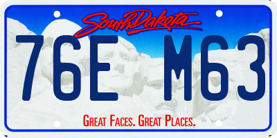 SD license plate 76EM63