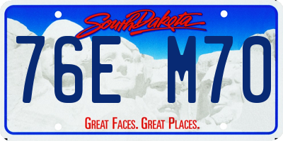 SD license plate 76EM70