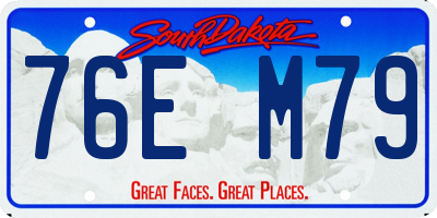 SD license plate 76EM79