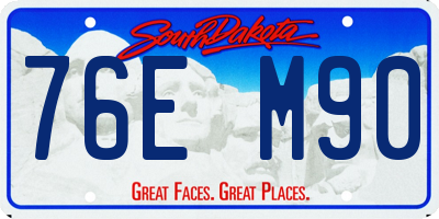 SD license plate 76EM90