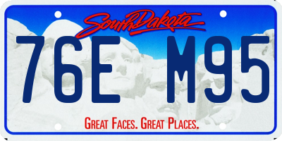 SD license plate 76EM95
