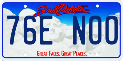 SD license plate 76EN00