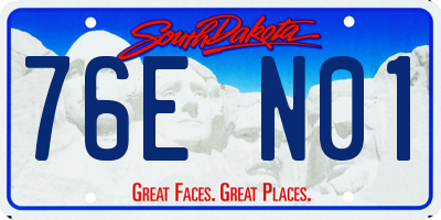 SD license plate 76EN01