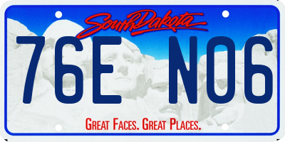 SD license plate 76EN06