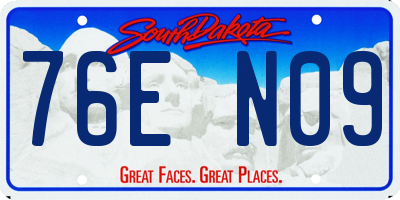 SD license plate 76EN09