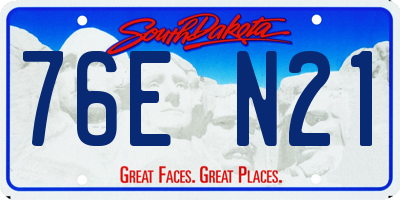 SD license plate 76EN21