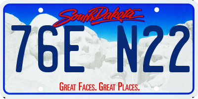 SD license plate 76EN22