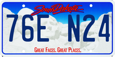 SD license plate 76EN24
