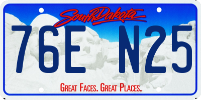 SD license plate 76EN25