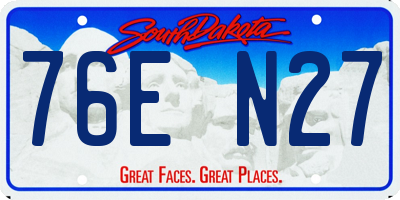 SD license plate 76EN27