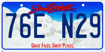 SD license plate 76EN29