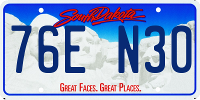 SD license plate 76EN30