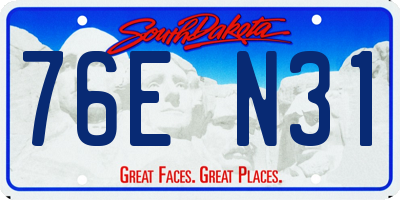 SD license plate 76EN31