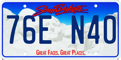 SD license plate 76EN40