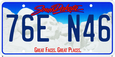 SD license plate 76EN46
