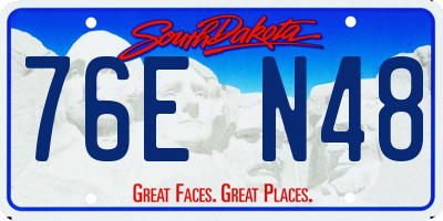 SD license plate 76EN48