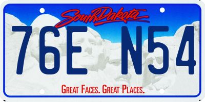 SD license plate 76EN54