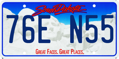 SD license plate 76EN55