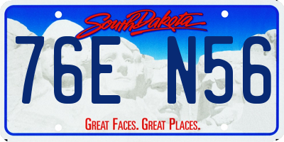 SD license plate 76EN56