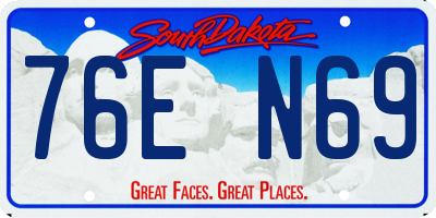SD license plate 76EN69