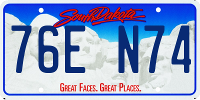 SD license plate 76EN74