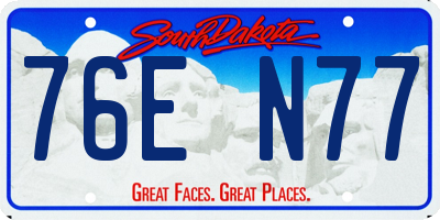 SD license plate 76EN77