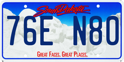 SD license plate 76EN80