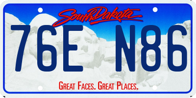 SD license plate 76EN86