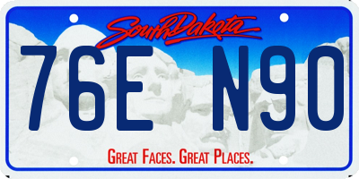 SD license plate 76EN90