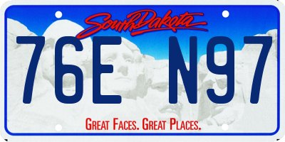 SD license plate 76EN97