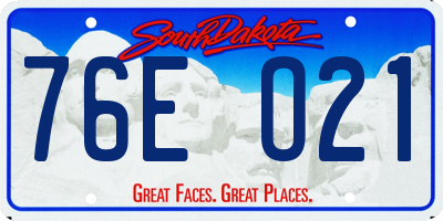 SD license plate 76EO21