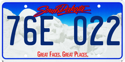 SD license plate 76EO22