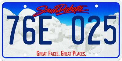 SD license plate 76EO25