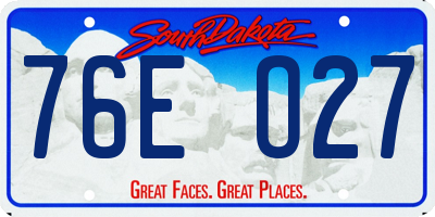 SD license plate 76EO27