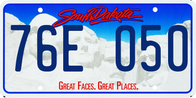 SD license plate 76EO50