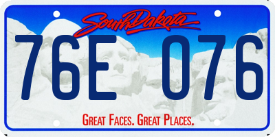 SD license plate 76EO76