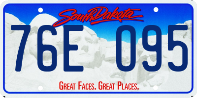 SD license plate 76EO95