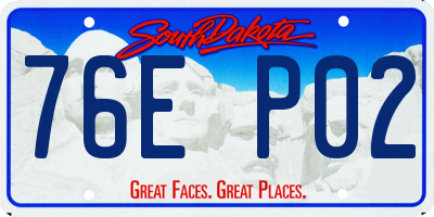 SD license plate 76EP02