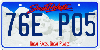 SD license plate 76EP05
