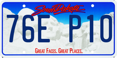 SD license plate 76EP10