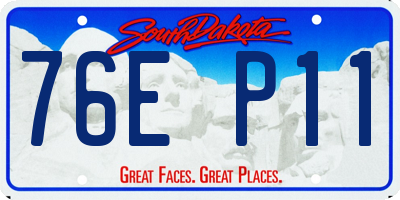 SD license plate 76EP11