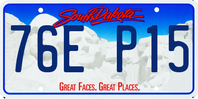 SD license plate 76EP15