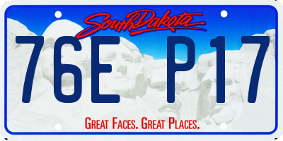 SD license plate 76EP17