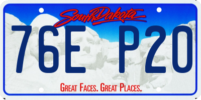 SD license plate 76EP20