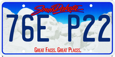 SD license plate 76EP22