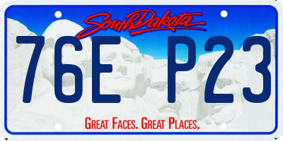 SD license plate 76EP23