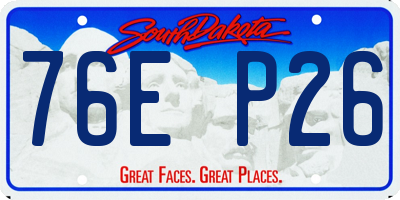 SD license plate 76EP26