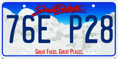 SD license plate 76EP28
