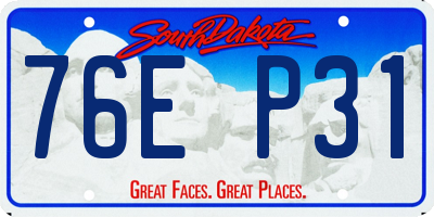 SD license plate 76EP31